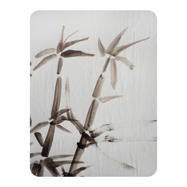 Benjamin Tate Design Japanese painting of bamboo Designer Blanket in Natural - Size: 120 cm x 150 cm - image 1