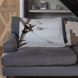Benjamin Tate Design Japanese painting of bamboo Designer Blanket in Natural - Size: 120 cm x 150 cm - thumbnail 2