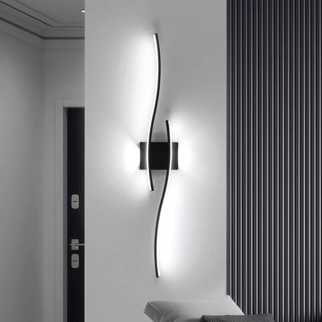 COMELY LED Wall Lights Indoor 27W, Modern Black Wall Lights 6500K Cool Light - image 1