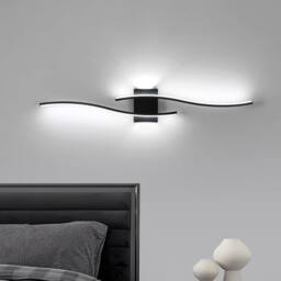 COMELY LED Wall Lights Indoor 27W, Modern Black Wall Lights 6500K Cool Light - thumbnail 6