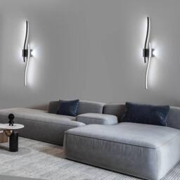 COMELY LED Wall Lights Indoor 27W, Modern Black Wall Lights 6500K Cool Light - thumbnail 3