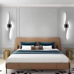COMELY LED Wall Lights Indoor 27W, Modern Black Wall Lights 6500K Cool Light - thumbnail 5
