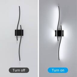 COMELY LED Wall Lights Indoor 27W, Modern Black Wall Lights 6500K Cool Light - thumbnail 9