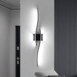 COMELY LED Wall Lights Indoor 27W, Modern Black Wall Lights 6500K Cool Light - thumbnail 1
