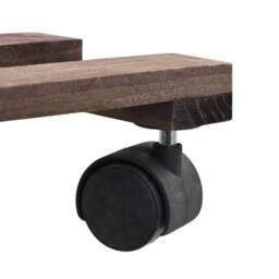 Berkfield Home Plant Rollers 4 pcs Cedar Wood 25x25 cm in Brown - thumbnail 5