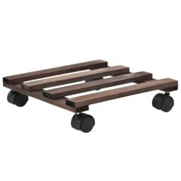 Berkfield Home Plant Rollers 4 pcs Cedar Wood 25x25 cm in Brown - thumbnail 1