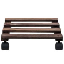 Berkfield Home Plant Rollers 4 pcs Cedar Wood 25x25 cm in Brown - thumbnail 3