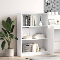 Berkfield Home Decorative Bookcase White 80x24x109 cm Engineered Wood - Size: 80 x 24 x 109 cm - thumbnail 2