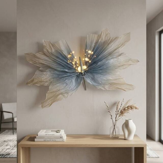 Garden Greatness Lunaria Aurora Blue LED Butterfly Wall Light - image 1