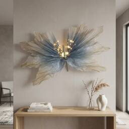 Garden Greatness Lunaria Aurora Blue LED Butterfly Wall Light - thumbnail 1