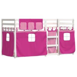Berkfield Home Bunk Bed without Mattress Pink 80x200 cm Solid Wood Pine - thumbnail 3