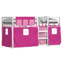 Berkfield Home Bunk Bed without Mattress Pink 80x200 cm Solid Wood Pine - thumbnail 4