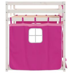 Berkfield Home Bunk Bed without Mattress Pink 80x200 cm Solid Wood Pine - thumbnail 6