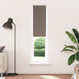 Berkfield Home Roller Blind Blackout Coffee 45x210 cm Fabric Width 40.7 cm Polyester in Brown - thumbnail 1