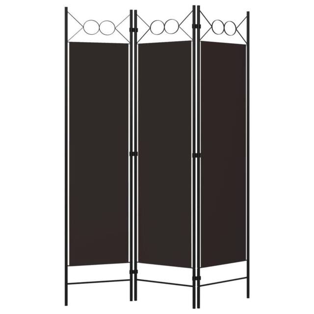 Berkfield Home 3-Panel Room Divider Brown 120x180 cm - image 1