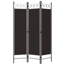 Berkfield Home 3-Panel Room Divider Brown 120x180 cm - thumbnail 1
