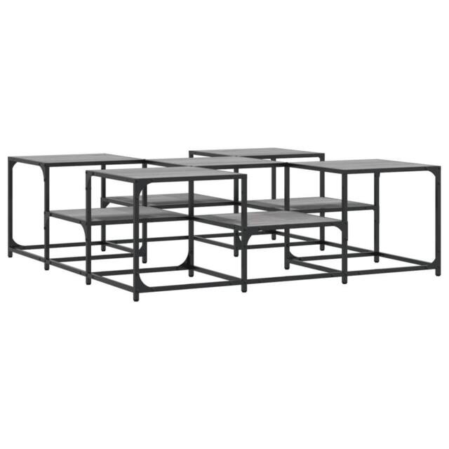 Berkfield Home Coffee Table Grey Sonoma 121x121x40 cm Engineered Wood - Size: 121 x 121 x 40 cm - image 1