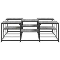 Berkfield Home Coffee Table Grey Sonoma 121x121x40 cm Engineered Wood - Size: 121 x 121 x 40 cm - thumbnail 6