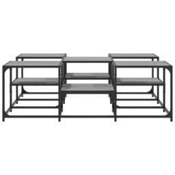 Berkfield Home Coffee Table Grey Sonoma 121x121x40 cm Engineered Wood - Size: 121 x 121 x 40 cm - thumbnail 5