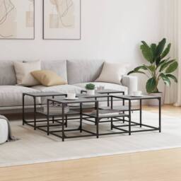 Berkfield Home Coffee Table Grey Sonoma 121x121x40 cm Engineered Wood - Size: 121 x 121 x 40 cm - thumbnail 3