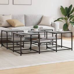 Berkfield Home Coffee Table Grey Sonoma 121x121x40 cm Engineered Wood - Size: 121 x 121 x 40 cm - thumbnail 2