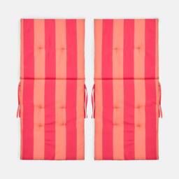OHS 2 x Stripe Garden Seat Pad Outdoor High Back Chair Cushion - thumbnail 4