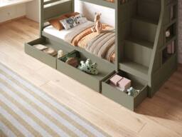 Flair Lunar Staircase Bunk Bed with Storage in Green - Size: Single - thumbnail 4