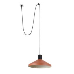 Netlighting Kombo Terracotta Dome Pendant Lamp Ø400 With Plug 2700K in Black
