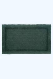 Homescapes Luxury Extra Large Bath Mat Reversible 1600GSM 100% Cotton, 70 x 120cm in Dark Green - Size: 70 x 120 cm