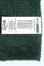 Homescapes Luxury Extra Large Bath Mat Reversible 1600GSM 100% Cotton, 70 x 120cm in Dark Green - Size: 70 x 120 cm - thumbnail 3