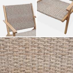 sweeek Wooden Accent Chair In Resin in Light Brown - thumbnail 3