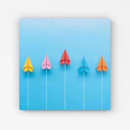 Warren Reed - Designer Paper Aeroplanes Canvas - Size: w40 inch x h40 inch - thumbnail 1