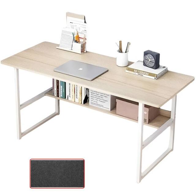 EONLION Computer Desk Laptop Pc Study Table Home Office Desk in Light Oak - image 1