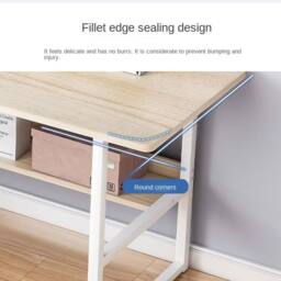 EONLION Computer Desk Laptop Pc Study Table Home Office Desk in Light Oak - thumbnail 3
