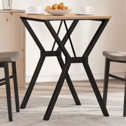 Berkfield Home Dining Table Legs Y-Frame 60x50x73 cm Steel in Black - Size: 60 x 50 x 73 cm