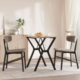 Berkfield Home Dining Table Legs Y-Frame 60x50x73 cm Steel in Black - Size: 60 x 50 x 73 cm - thumbnail 3