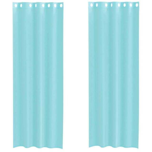 Berkfield Home Voile Curtains with Grommets 2 pcs Turquoise - image 1