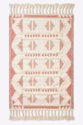 Homescapes Satara Pink Kilim Wool Rug - Size: 160 cm x 230 cm - thumbnail 2