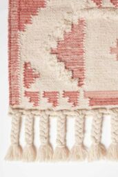 Homescapes Satara Pink Kilim Wool Rug - Size: 160 cm x 230 cm - thumbnail 3