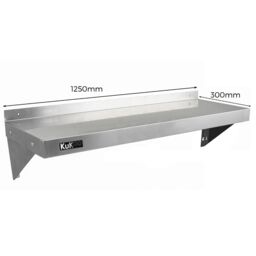 Monstershop 5ft Stainless Steel Catering Bench & 2 x Wall Mounted Shelves in Silver - thumbnail 9