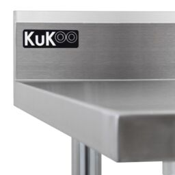 Monstershop 5ft Stainless Steel Catering Bench & 2 x Wall Mounted Shelves in Silver - thumbnail 3