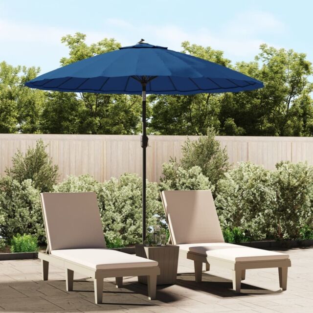 Berkfield Home Outdoor Parasol with Aluminium Pole 270 cm Azure Blue - image 1