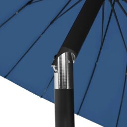 Berkfield Home Outdoor Parasol with Aluminium Pole 270 cm Azure Blue - thumbnail 6