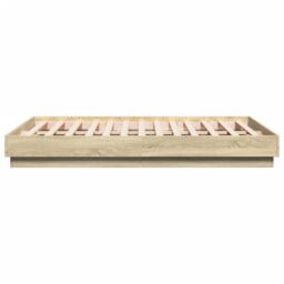 Berkfield Home Bed Frame without Mattress Sonoma Oak 120x190 cm Small Double in Brown - thumbnail 5