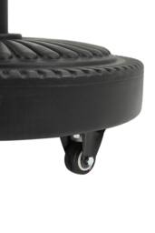 H&O Direct Flower Pattern Concrete-Filled Patio Parasol Stand with Wheels in Black - thumbnail 5
