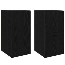 Berkfield Home TV Cabinet 4 pcs Black oak 30.5 x 30 x 60 cm Engineered wood - thumbnail 5