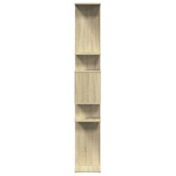 Berkfield Home Book Cabinet Sonoma Oak 92x29x188 cm Engineered Wood in Light Tan - Size: 92 x 29 x 188 cm - thumbnail 6
