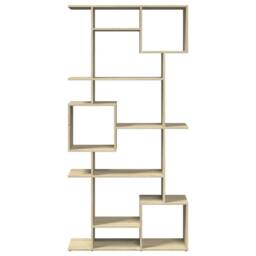 Berkfield Home Book Cabinet Sonoma Oak 92x29x188 cm Engineered Wood in Light Tan - Size: 92 x 29 x 188 cm - thumbnail 5