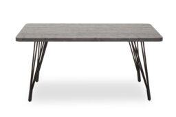 Orsina Contemporary Design Dining Table, Minimalist Dining Table For Dining Room, Durable Dining Table For Dinner in Grey - thumbnail 4