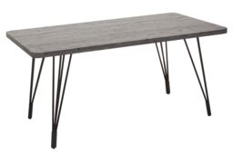 Orsina Contemporary Design Dining Table, Minimalist Dining Table For Dining Room, Durable Dining Table For Dinner in Grey - thumbnail 2